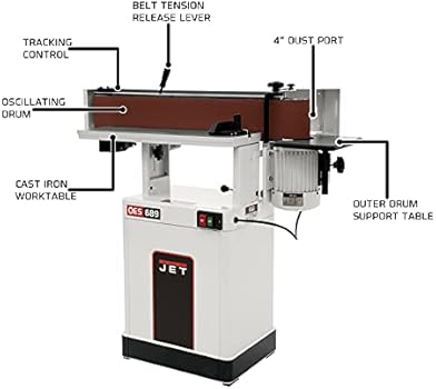 JET OES-80CS Oscillating Edge Sander, 6 