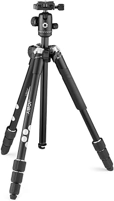 JOBY RangePod Smart, Aluminium Traveller Camera/SmartphoneTripod with Ball Head, Universal Smartphone Clamp and Carrying Bag, for CSC,DSLR, Mirrorless, Mobile Phones, Black