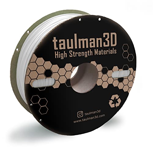 taulman3D PETG Recycled Filament 1.75mm, 3D Printer Consumables, 1kg Spool (2.2lbs), 100% Recycled Enviro PETG, Fit Most FDM Printer (White)