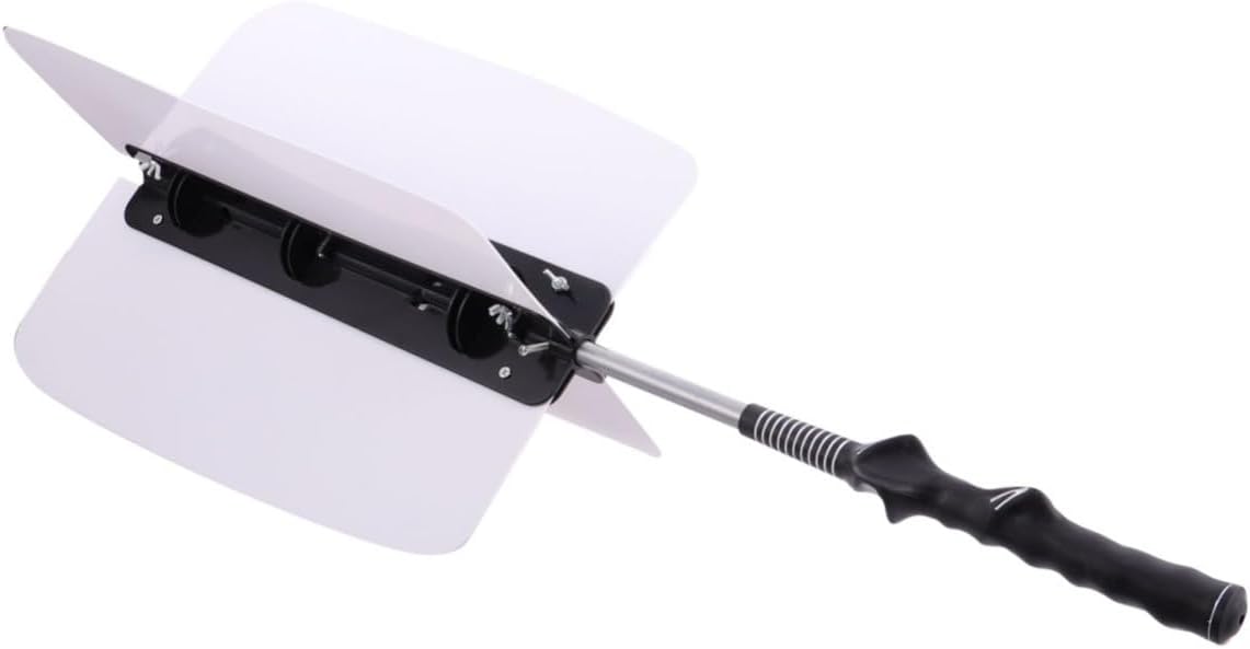 Golf Swing Trainer Practice Aid Fan Plastic Wind Resistance Swing Exerciser for Golfers White for Training and Warm-up