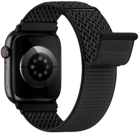 Nylon Sport Loop Compatible with Apple Watch Bands 44mm 40mm 46mm 42mm 45mm 49mm 41mm 38mm Men Women,Soft Breathable Fabric Woven Strap for iWatch Band Series 11 10 9 8 7 6 5 4 3/Ultra 3 2/SE 3 2/SE