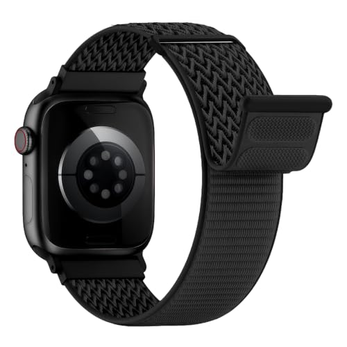 Nylon Sport Loop Compatible with Apple Watch Bands 44mm 40mm 46mm 42mm 45mm 49mm 41mm 38mm Men Women,Soft Breathable Fabric Woven Strap for iWatch Band Series 11 10 9 8 7 3 5 4 3/Ultra 3 2/SE 3 2/SE