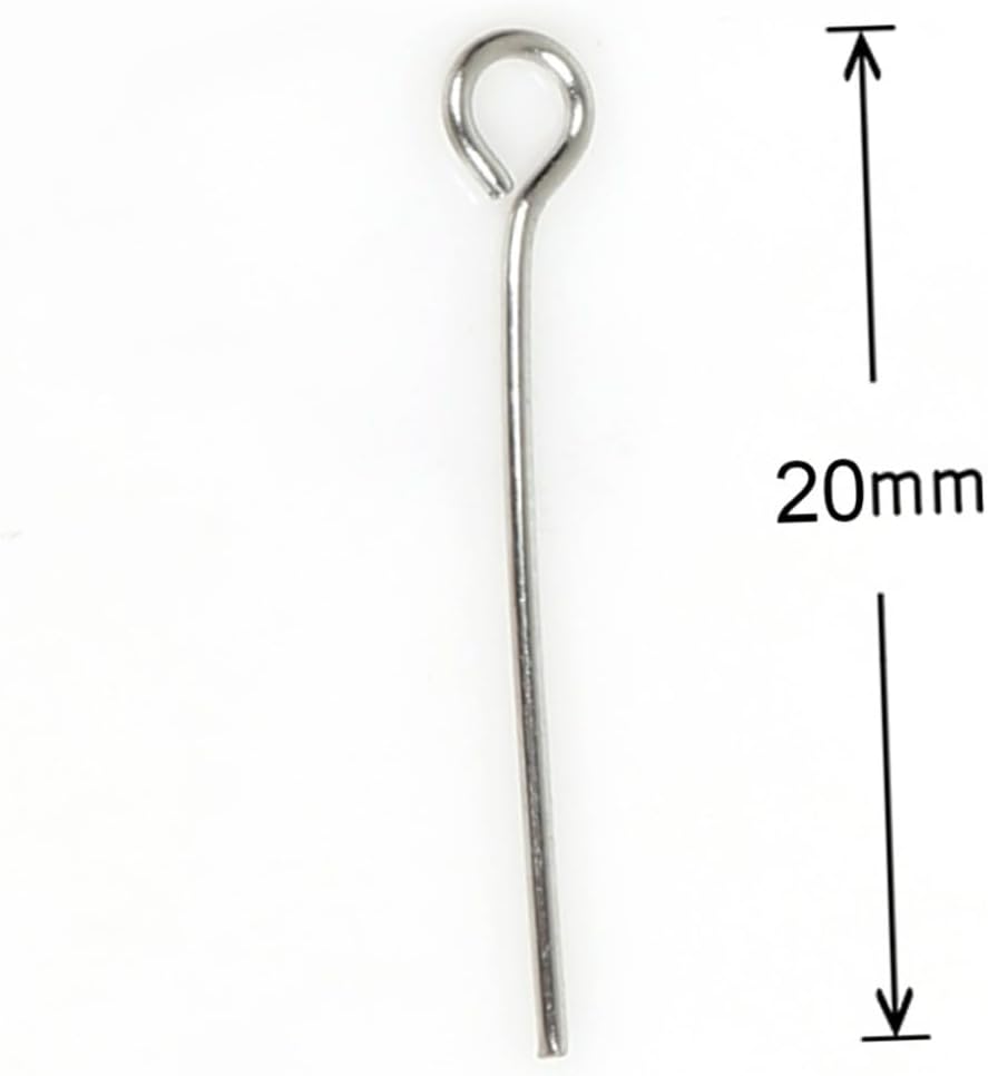 Artibetter 1200pcs Stainless Steel Jewelry Needle DIY Beading Needles Open Eye Pins for Jewelry Making Silver Wire Accessory Beads for Bracelets Craft Supply