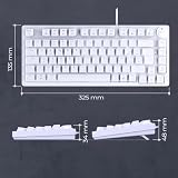 EMPIRE GAMING - Nowy 2024 - K248 Przewodowa klawiatura do gier Mechaniczne przełączniki MX Red (FR AZERTY) - Typ C - dla PC/PS4/PS5/Xbox - Podświetlenie RGB - 82 klawisze - 26 klawiszy