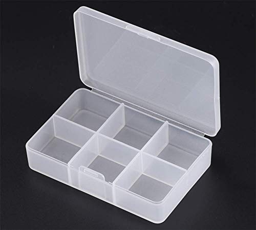 Pilulier 6 Grilles Médecine de stockage Distributeur de comprimés Organiseur anti-humidité Motif pour maintenir les vitamines, Compléments et médicaments Portable pour voyage Cover