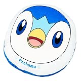 MORIPiLO 抱き枕 ポケモン ポッチャマ (もちもちフェイスクッション) 肌にやさしいふわモチ触感 グッズ ぬいぐるみ 昼寝枕 ブルー 32x32x10cm キャラクター まくらのモリシタ