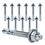 Boltmax 12 Stück M8 x 80 mm Schwerlastanker, verzinkte Schwerlastdübel