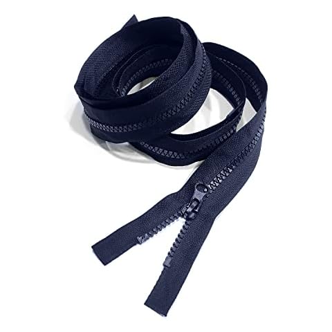 Paquete de 2 cremalleras de 70 cm, azul marino Cover