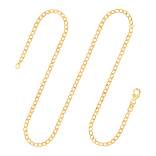 EDELIND Goldkette Herren Damen 333 Echtgold - 2.6 mm Panzerkette 45 cm Gelbgold - Unisex Halskette mit Geschenkbox