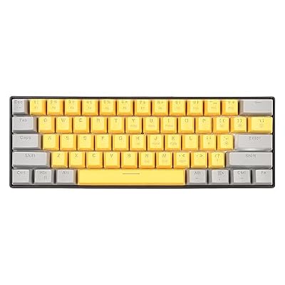 Omquot 61 Keys Vibrating LED Backlit Portable Mechanical Gaming Keyboard for Laptop (#4)