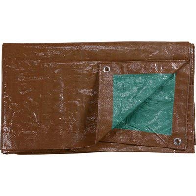 Roughneck 3.4-Oz. Heavy-Duty Poly Tarp - Brown/Green, 20Ft. X 30Ft. #TOP12