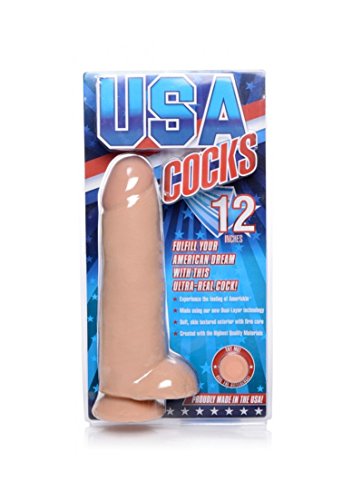 Xr Play Hard 12 Inch Ultra Real Dual Layer Suction Cup Dildo, Skin Color, Flesh #TOP1