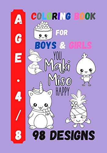 COLORING BOOK FOR BOYS AND GIRLS: KIDS COLORING ACTIVITY (RAINBOW)