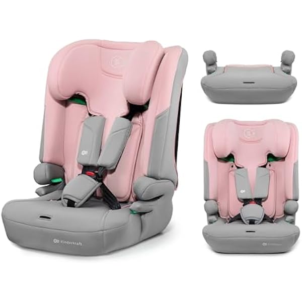 Kinderkraft I-COMFY fotelik samochodowy i-Size 76–150 cm, ISOFIX z nogą stabilizującą, bezpieczny i wygodny, regulowany zagłówek, ochrona boczna SPS, 5-stopniowy reclining, Pink