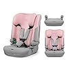 Kinderkraft I-COMFY, Seggiolino auto, Per bambini, Regolabile (76-150 cm), Schienale regolabile, Cintura di sicurezza a 5 punti, EASY GROW SYSTEM, Facile installazione, Rosa