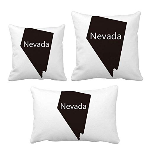 Housse de coussin deco motif carte Nevada et pays d'Amerique - 2