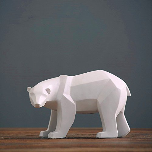 Ours polaire blanc sculpture abstraite pour décorer un bureau - 2