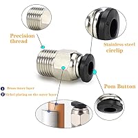 3D-Drucker-Bowdenrohr, 2 m, PTFE-Rohr, Teflon-Bowdenrohr mit hochwertigen PC4-M6 und PC4-M10 pneumatischen Armaturen, Rohrschneider, für 1,75 mm Filament Ender 3/Ender 3 V2/Ender 3 Pro/CR 10 Serie – Ansicht 4