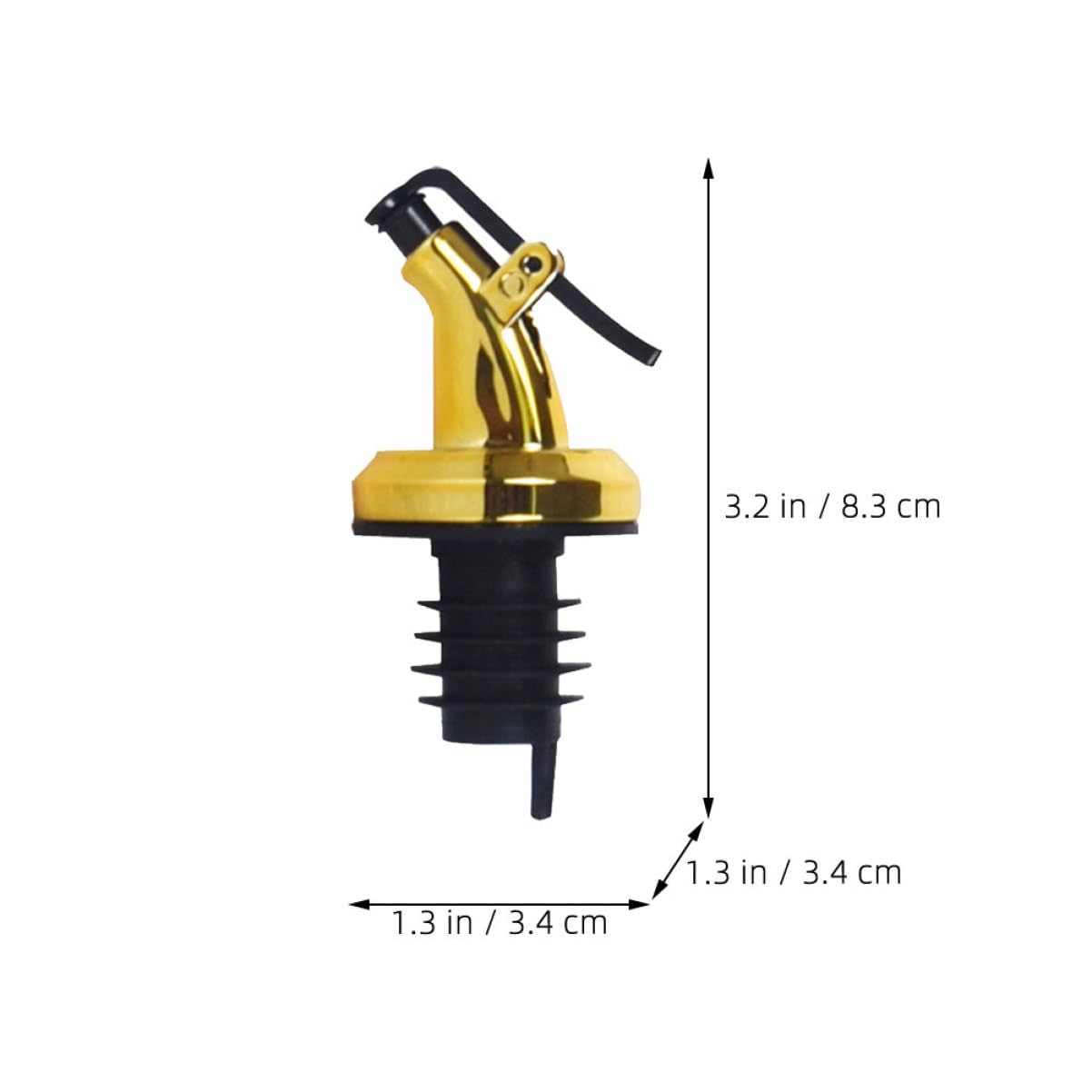 OFFSCH 5Pcs Leakproof Oil Spout Stopper Nozzle for Oil Vinegar Bottles Automatic Flip Design Food Grade for Wine Liquid Dispensing