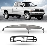 DashSkin American Made Molded Dash & Bezel Cover Kit Compatible with 99-01 Dodge Ram in Mist Grey -