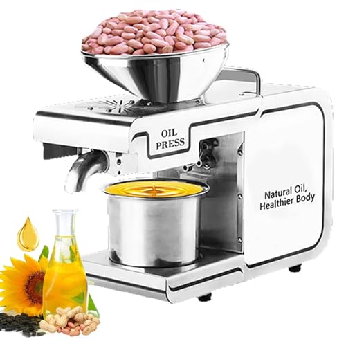Macchina Estrattrice Di Olio, Pressa Per Oli Essenziali A Caldo/freddo In Acciaio Inossidabile Con Schermo Lcd, Temperatura Regolabile Da 50 ℃ A 220 ℃, Funzionamento 24 Ore Su 24, Per Arachidi