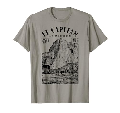 Rock Climbing Climber El Capitan Yosemite Climb Location T-Shirt