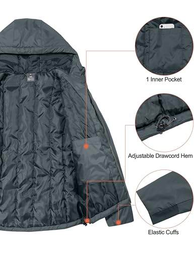 Little Donkey Andy Men's Lightweight Warm Jacket with recycled insulation Hooded Windproof Winter Coat4