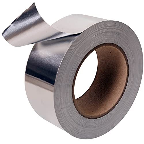 82 Feet (27 Yards) X 2 Inch Professional Aluminum Foil Tape Without Release Paper 3.6 Mil, Ideal For Hvac Systems, Silver Tape For Sealing Ductwork, Metal High Temperature Heavy Duty Duct Tape #TOP10