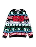 Star Wars Stormtroopers Darth Vader Multicoloured Logo Christmas Jumper | Long Sleeve Crew Neck for Christmas Celebrations | Festive Men's Apparel Merch - X-Large