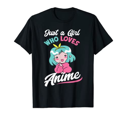 Just A Girl Who Loves Anime Adolescente Girls Funny Anime Lover Camiseta