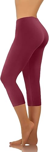 Miniatura 2 de Uillui Leggings capri suaves para mujer, elásticos, ajustados, de cintura alta, con control de abdomen, pantalones cortos de entrenamiento
