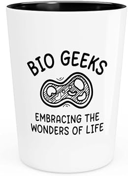 Biologist Shot Glass 1.5oz - Bio geeks Embracing - Biology Teacher Chemistry Student Biochemistry Marine Scientific Future Laboratory Assistant