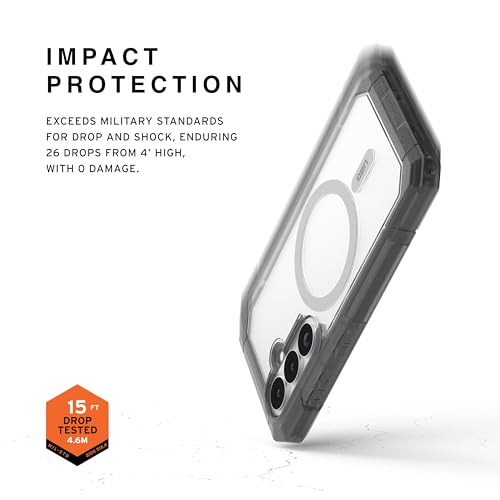 Image of Urban Armor Gear UAG Designed for Galaxy S26 5G Case, Trooper - Compatible with Magnetic Charging Slim Transparent Rugged Military Drop Tested Protective Cover - Clear /Ash