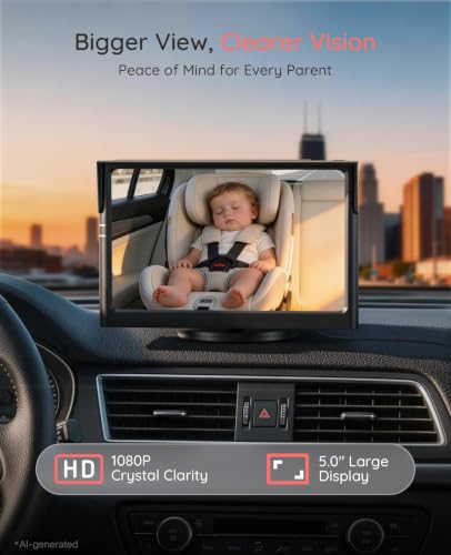 LUCKVIEW BM1 Baby Car Camera, 5" 1080P Baby Car Monitor — view 3