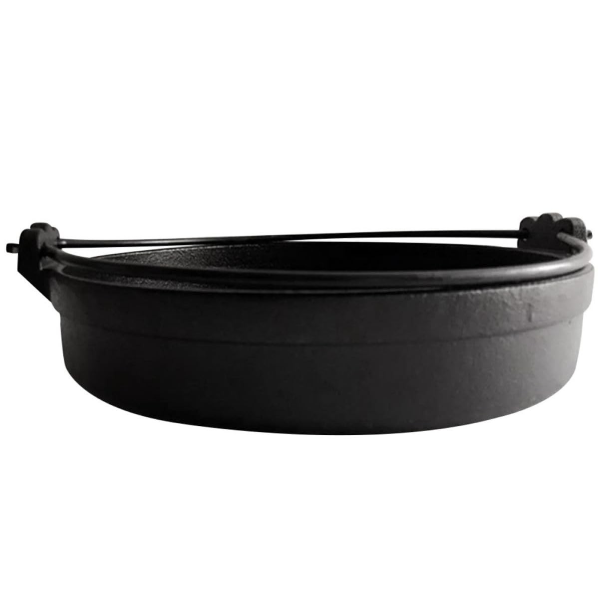 Marmite ronde noire en fonte pour authentique cuisine japonaise