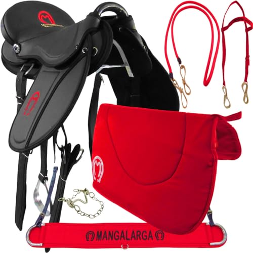 Sela para Cavalo Mangalarga + Kit Completo Pronta para Uso (Vermelho)