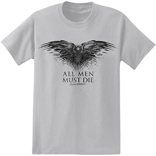 HBO'S Game of Thrones Men's Game Of Thrones All Men Must Die T-Shirt, Charcoal, Small