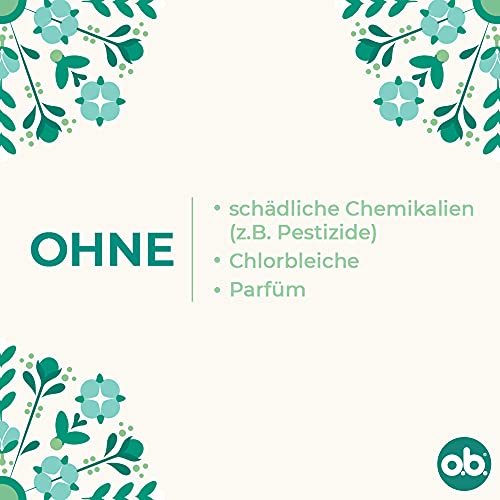 o.b. Organic Super Lot de 16 tampons bio pour les journées fortes en coton 100% bio pour une protection fiable et naturelle