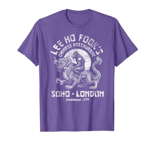 Lee Ho Fook's Chinese Restaurant Soho London Est. 1978 Aged T-Shirt, Men, Purple Heather, Large