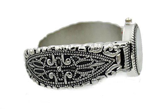 Women's Vintage Style Easy Read Bangle Cuff Watch (Silver) #TOP1