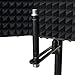 AxcessAbles Large Recording Studio Microphone Isolation Shield with Tripod Stand | With Pop Filter | Portable Recording Vocal Booth | Studio Microphone Stand (SF-101KIT)