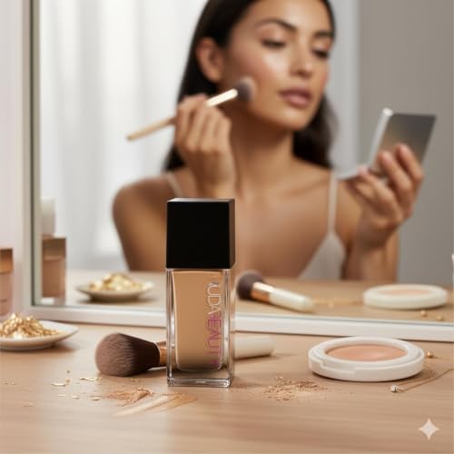 Image of HHudaa Professional Waterproof Oil-Free Longlasting Liquid 24-Hour Colour-True Full Coverage Foundation For All Skins Matte Finish For Women, Girls 30 Ml-1pcs (HHH)