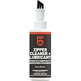 Gear Aid Zipper Cleaner & Lubricant with Zipper Teeth Brush Gear Repair Kit, Clear, 2 oz