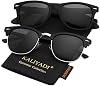Lentes de sol KALIYADI polarizados para hombre y mujer, armazón semi- sin marco, bloqueo UV para conducir 2