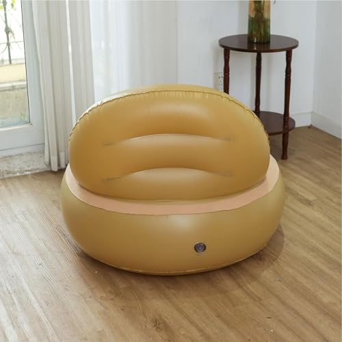 Sofá inflable de camping y playa de 90x90x72 con bomba de aire portátil y base estable 8