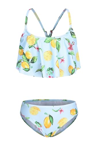 Girls Two Piece Swimsuits Bikini Bathing Suit for Kids Hawaiian Swimwear Set 3-16 Years