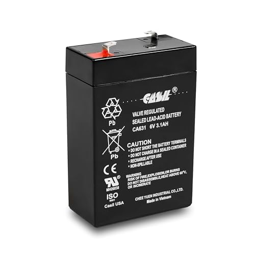 Casil Honeywell Genuine CA631 6V 3.1Ah SLA Battery for 7845GSM-K14139