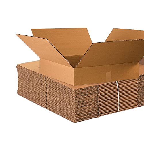 Box USA Moving Boxes Large 22"L x 22"W x 4"H, 10-Pack | Corrugated Cardboard Box for Packing, Shipping and Storage 22x22x4 22224