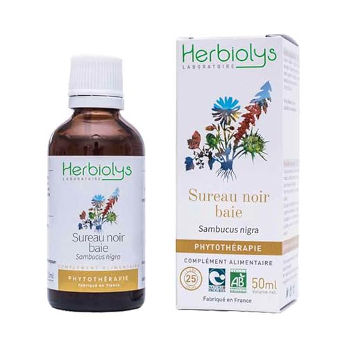 Herbiolys - Herbiolys | Extrait De Plantes Fraîches Bio | Sureau noir baies (Sambucus nigra) | Anti-oxydant, Articulation & Transit | Phytothérapie Bio | 50 ml