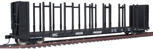 Walthers HO Scale Gold Line(TM) 63' Pulpwood Flatcar - Ready to Run - Wisconsin Central #38038